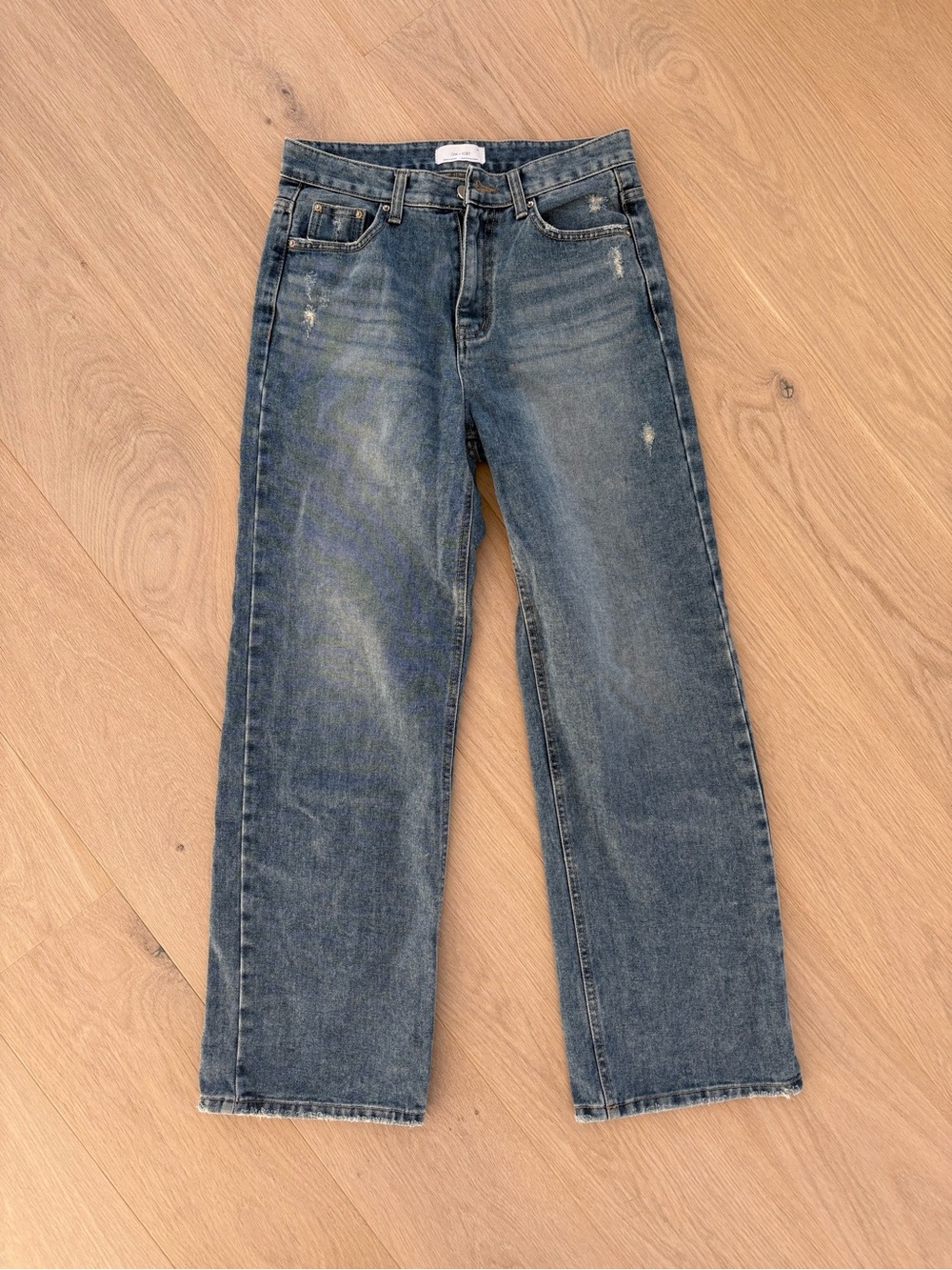 Oak + Fort Cotton Wide Jeans